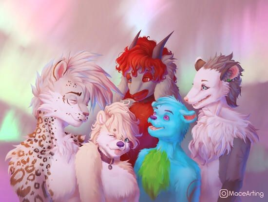 Rendered halfbody | multicharacter (commission)